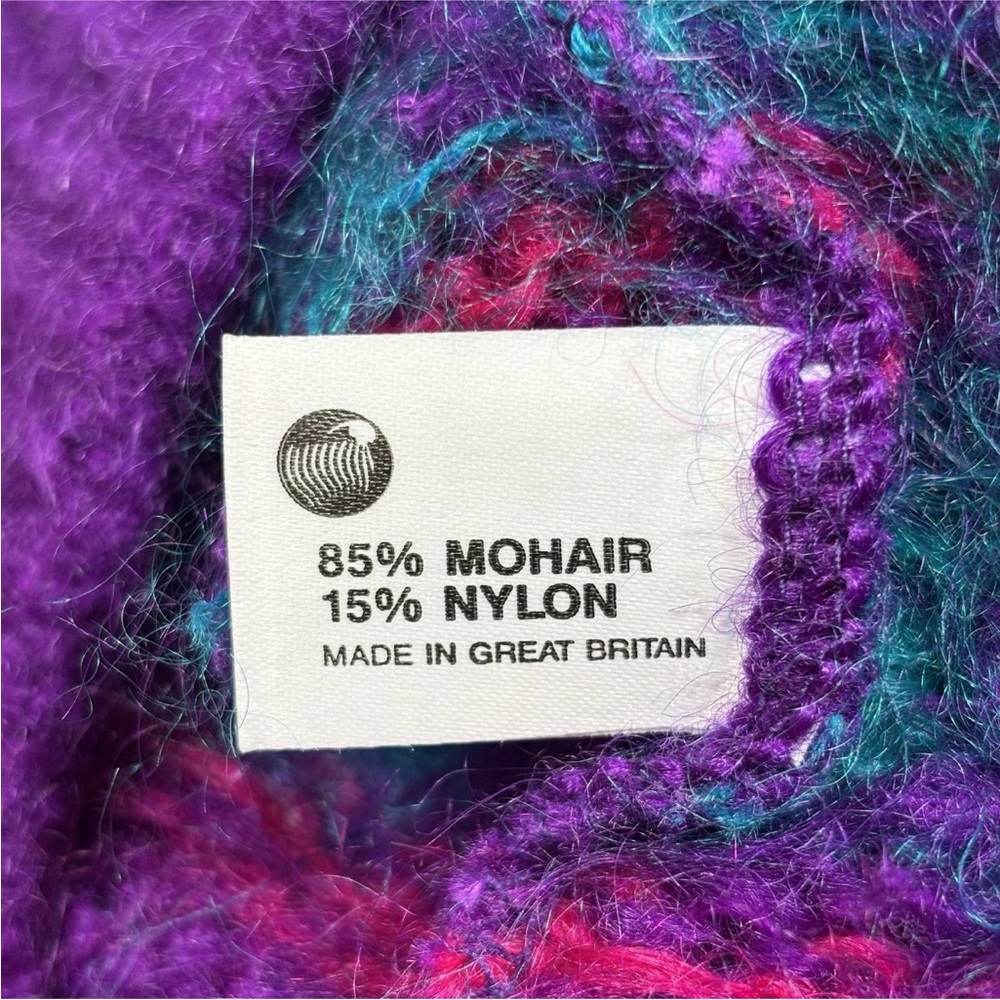 Vintage The Gold Label Designer Collection Mohair Sweater Womens Medium Purple - Picture 5 of 7